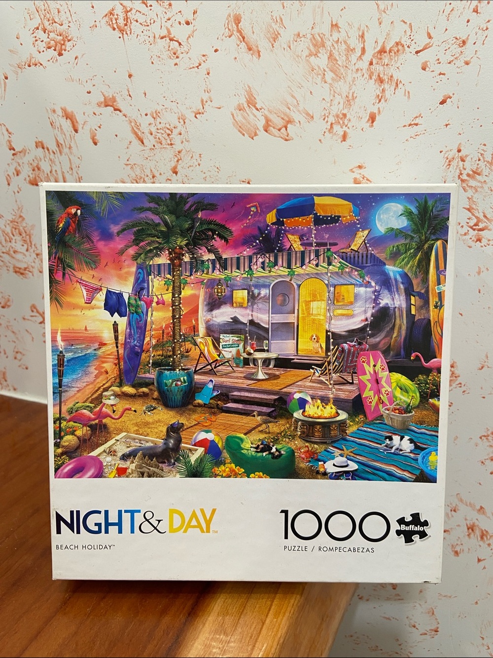 Buffalo Night & Day Beach Holiday - 1000 Piece Puzzle